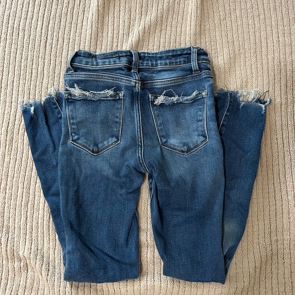 Flying Monkey Distressed Skinny Ankle Jeans